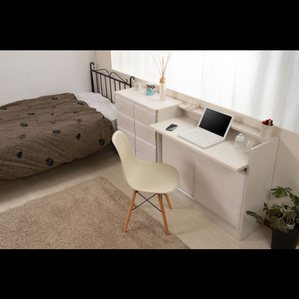 画像11: 桐材を使ったスクエアキャビネット【Enix】 幅72 扉+引出しタイプ