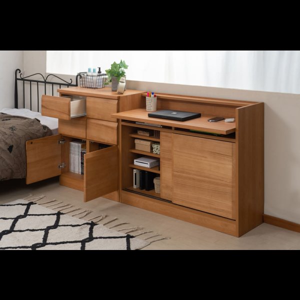 画像19: 桐材を使ったスクエアキャビネット【Enix】 幅72 扉+引出しタイプ