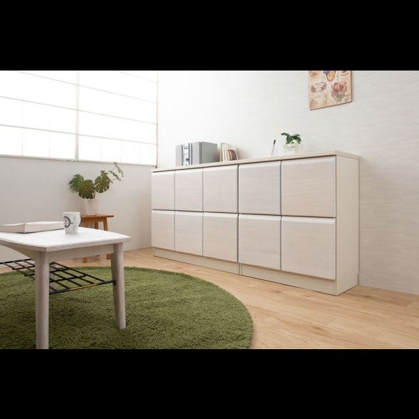 画像3: 桐材を使ったスクエアキャビネット【Enix】 幅107.5 扉タイプ