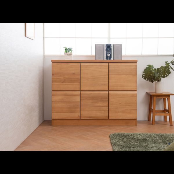 画像20: 桐材を使ったスクエアキャビネット【Enix】 幅107.5 扉タイプ