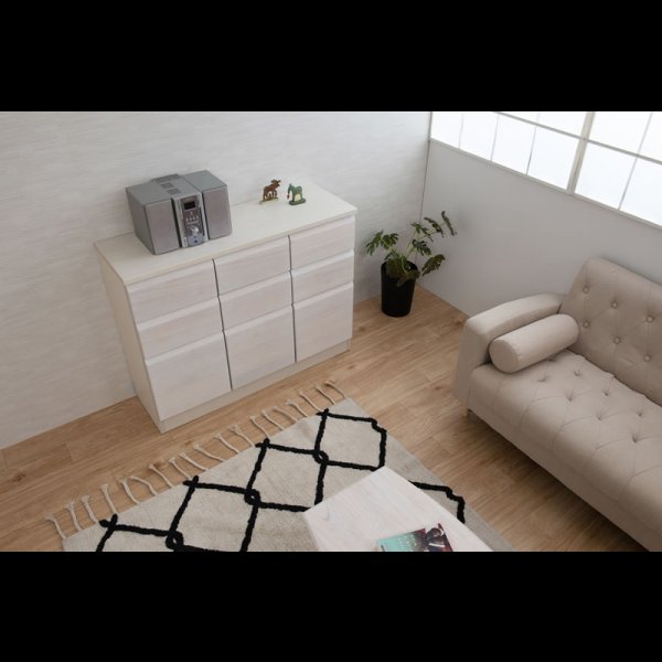 画像6: 桐材を使ったスクエアキャビネット【Enix】 幅107.5 扉+引出しタイプ