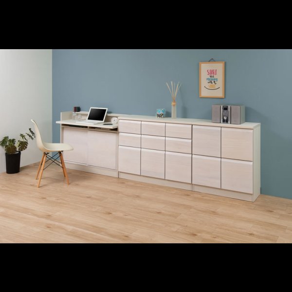 画像9: 桐材を使ったスクエアキャビネット【Enix】 幅107.5 扉+引出しタイプ