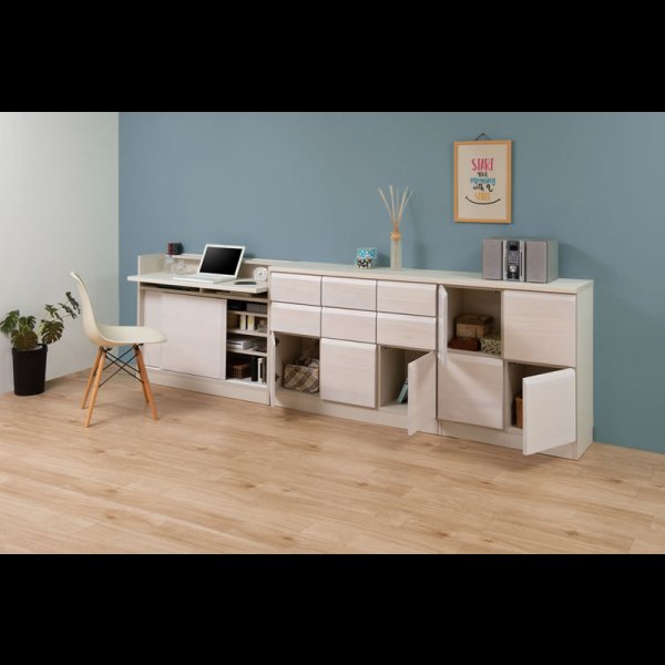 画像10: 桐材を使ったスクエアキャビネット【Enix】 幅107.5 扉+引出しタイプ