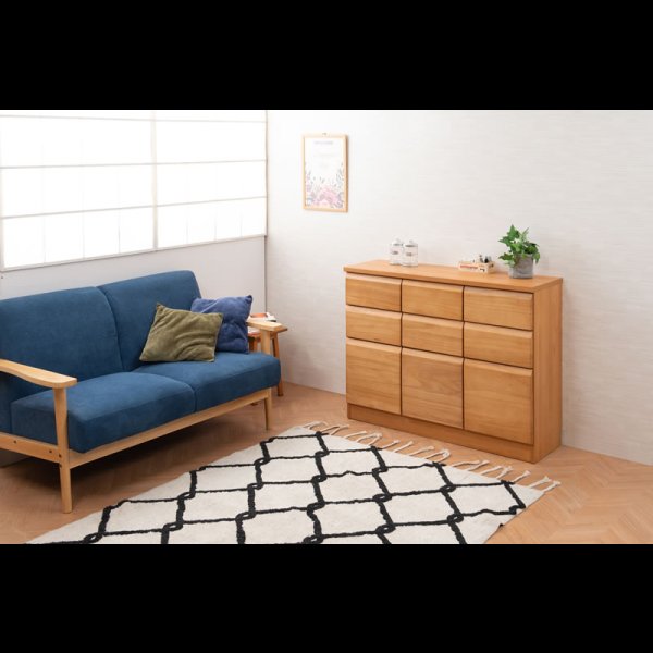 画像13: 桐材を使ったスクエアキャビネット【Enix】 幅107.5 扉+引出しタイプ