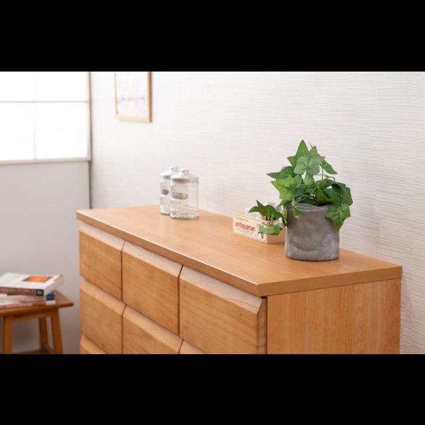 画像16: 桐材を使ったスクエアキャビネット【Enix】 幅107.5 扉+引出しタイプ