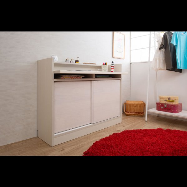 画像8: 桐材を使ったスクエアキャビネット【Enix】 幅107.5 デスクタイプ