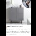 画像4: 2way仕様フラットデザイン鏡面キャビネット【Henlik】 幅70 ホワイト／グレー (4)