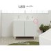 画像3: フレンチシャビー脚付きホワイトキャビネット【Diana】幅80 日本製完成品 (3)
