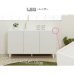 画像3: フレンチシャビー脚付きホワイトキャビネット【Diana】幅118 日本製完成品 (3)