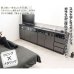画像6: ガラス窓付きメタリックシルバー薄型キャビネット 幅79cm 扉付き 日本製・完成品 (6)