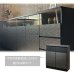 画像15: ガラス窓付きメタリックシルバー薄型キャビネット 幅79cm 扉付き 日本製・完成品 (15)