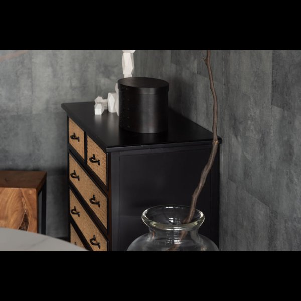 画像16: ラタンとブラックカラーの木材がおしゃれなTVボード＆チェスト【Meredith】