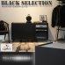 画像2: ブラックキャビネット【Shadow】シリーズ家具 日本製・完成品 (2)