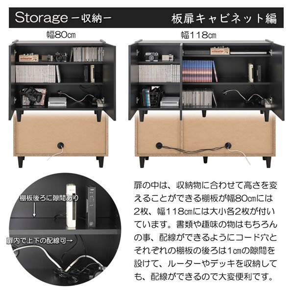 画像5: ブラックキャビネット【Shadow】シリーズ家具 日本製・完成品