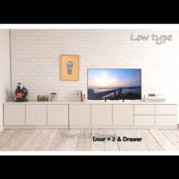 画像8: 大人気収納家具！完成品・日本製スクエアキャビネット 幅104.5ハイ　板扉タイプ