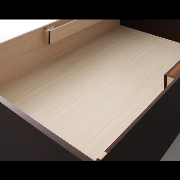 画像20: シンプル棚タイプ・ガス圧式大容量収納ベッド【Dania】ダニア