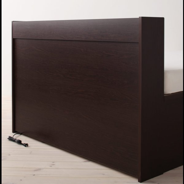 画像21: シンプル棚タイプ・ガス圧式大容量収納ベッド【Dania】ダニア