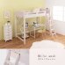 画像19: カントリー調頑丈木製ロフトベッド【Calista】 棚・コンセント付き ベッド下140cm (19)