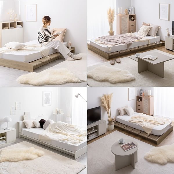 画像9: ショート丈ステージデザイン対応幅広すのこベッド【Gerda】 ヘッドレス