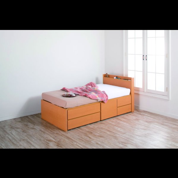 画像5: 引き出しタイプが選べるショート丈チェストベッド【Varier-s】日本製 スリム棚