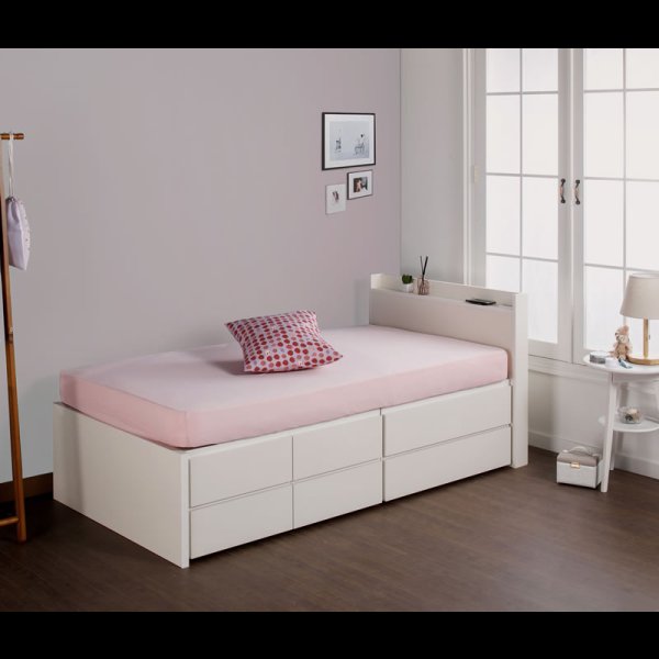 画像7: 引き出しタイプが選べるショート丈チェストベッド【Varier-s】日本製 スリム棚