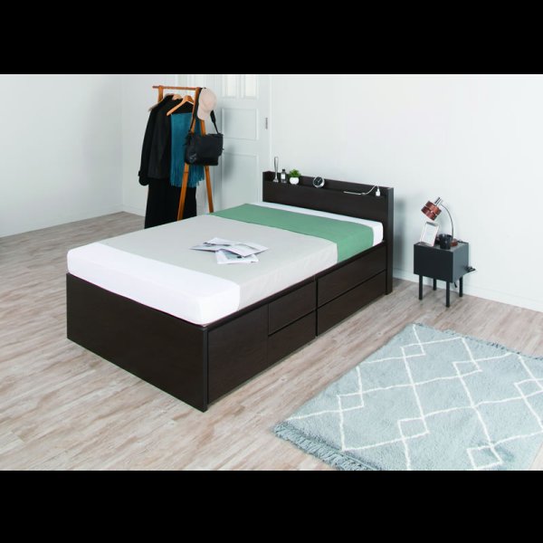 画像6: 引き出しタイプが選べるチェストベッド【Varier】日本製 スリム棚付き