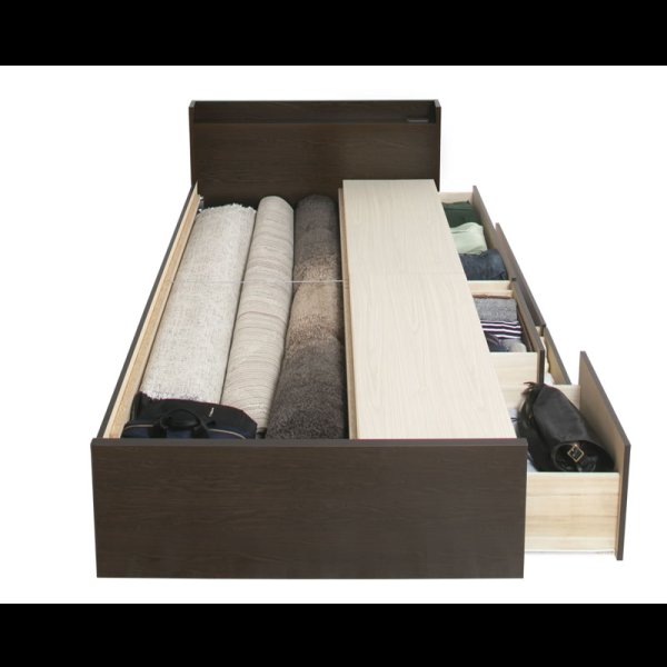 画像13: 引き出しタイプが選べるチェストベッド【Varier】日本製 スリム棚付き