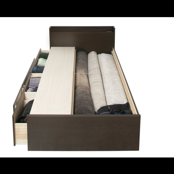 画像14: 引き出しタイプが選べるチェストベッド【Varier】日本製 スリム棚付き