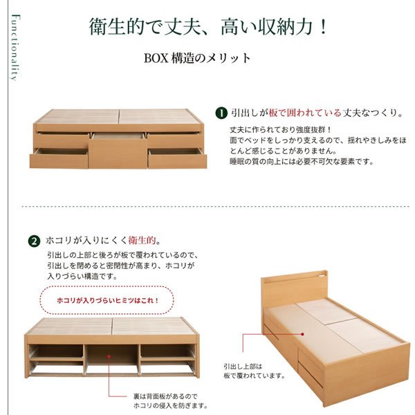 画像12: 高品質で低価格！すのこ仕様日本製大容量チェストベッド【Melanie】 開梱設置込み