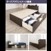 画像21: 奥行きが深い頑丈大型引き出しベッド【Deep2】日本製 スマート棚付き (21)