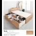 画像2: 奥行きが深い頑丈大型引き出しベッド【Deep2】日本製 スマート棚付き (2)