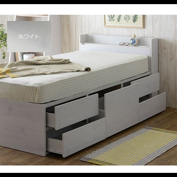 画像7: シングルベッド限定！BOX型チェストベッド【Lorna】ローナ 収納部配列変更対応 お買い得