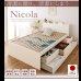 画像2: 通気性に優れた国産すのこ仕様大容量収納チェストベッド【Nicola】 (2)