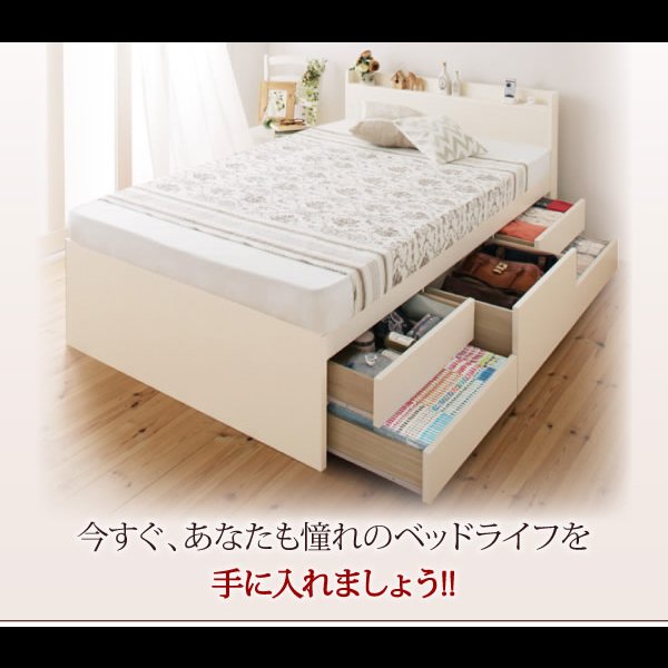画像6: 通気性に優れた国産すのこ仕様大容量収納チェストベッド【Nicola】
