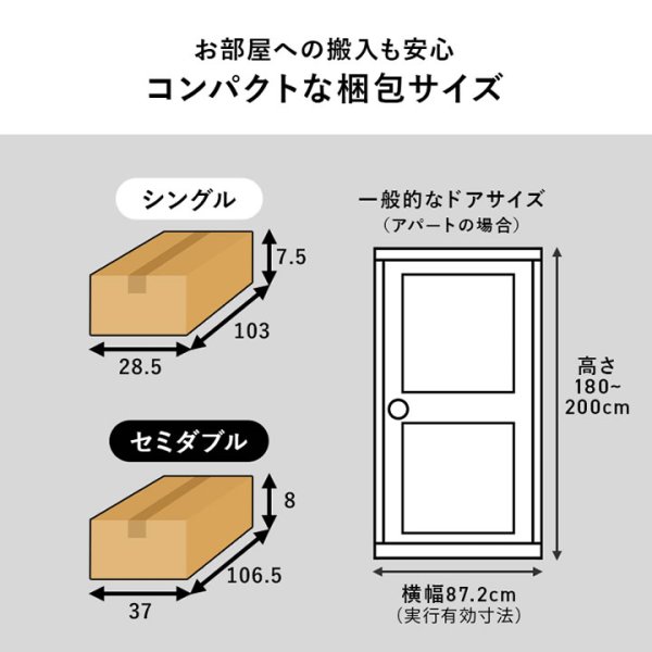 画像13: ネジ不要設計シンプルヘッドレススチールベッド【Moses】