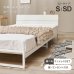画像2: スチールベッド シングル ロータイプ【Issak】棚コンセント付き (2)