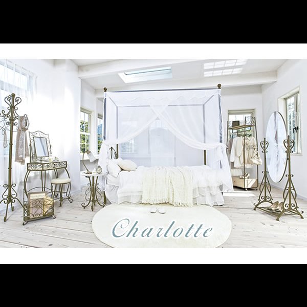 画像11: 天蓋付きも選べる！ゴージャスデザインアイアンベッド【Charlotte】シャーロット