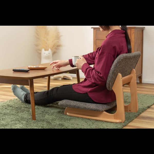 画像21: 天然木仕様こたつにも合わせて使えるフロアチェア【Gordon】