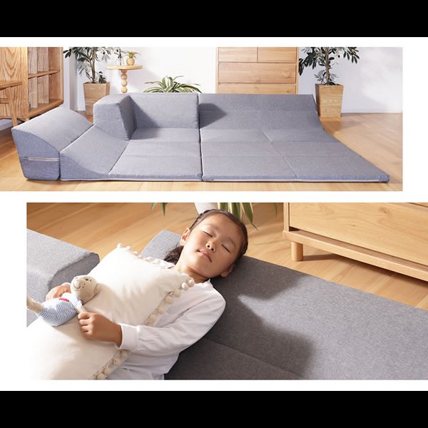 画像17: カバーリング仕様日本製フロアコーナーソファ【Darina】 プレイマット付き