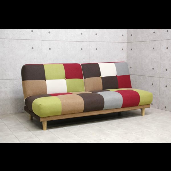 画像4: おしゃれでかわいいパッチワークデザインソファベッド【Potina】ポティナ