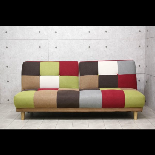 画像3: おしゃれでかわいいパッチワークデザインソファベッド【Potina】ポティナ