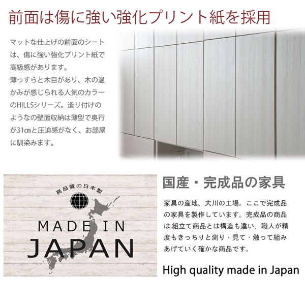 画像3: 国産・完成品・壁面収納家具【Hills】 選べる4タイプ