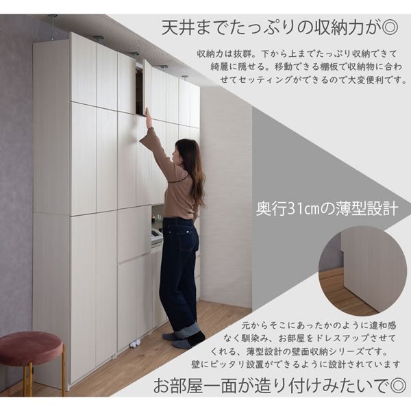 画像4: 国産・完成品・壁面収納家具【Hills】 選べる4タイプ