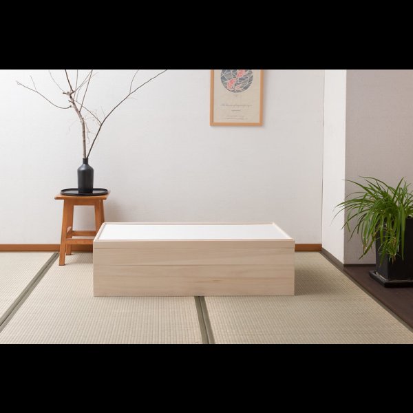 画像2: 日本製・完成品隠しキャスター付きスタッキング式桐衣装箱【桐心】