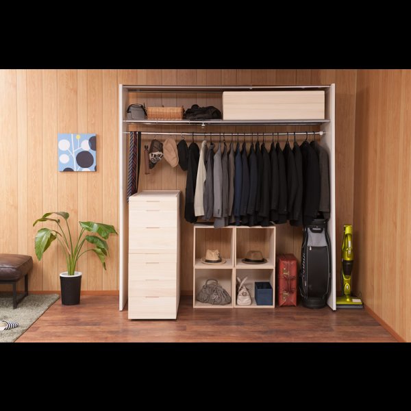 画像10: 日本製・完成品隠しキャスター付きスタッキング式桐衣装箱【桐心】