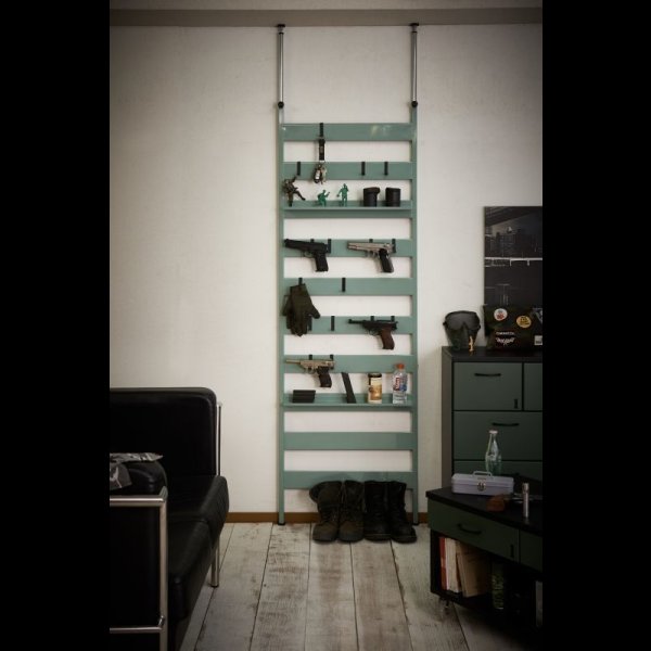 画像3: 日本製・完成品ミリタリーデザイン突っ張りラダーラック【Military8】