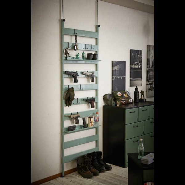 画像4: 日本製・完成品ミリタリーデザイン突っ張りラダーラック【Military8】