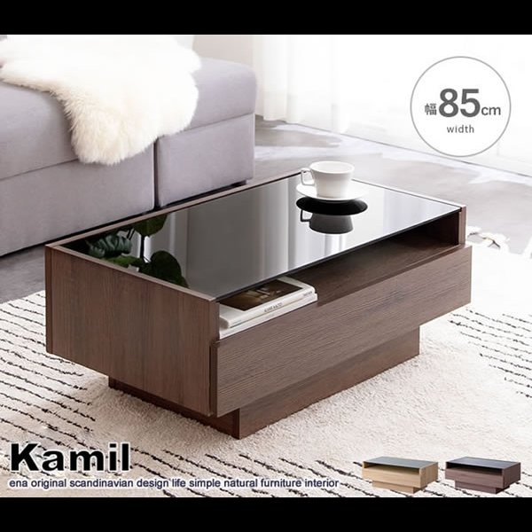 画像2: 強化ガラス採用シンプルモダンセンターテーブル【Kamil】