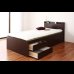 画像3: シンプル＆スリム棚付きチェスト型畳ベッド (3)
