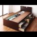 画像4: シンプル＆スリム棚付きチェスト型畳ベッド (4)